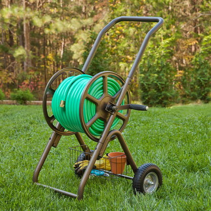302 Two Wheel Hose Cart, Bronze