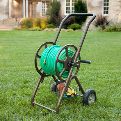 302 Two Wheel Hose Cart, Bronze