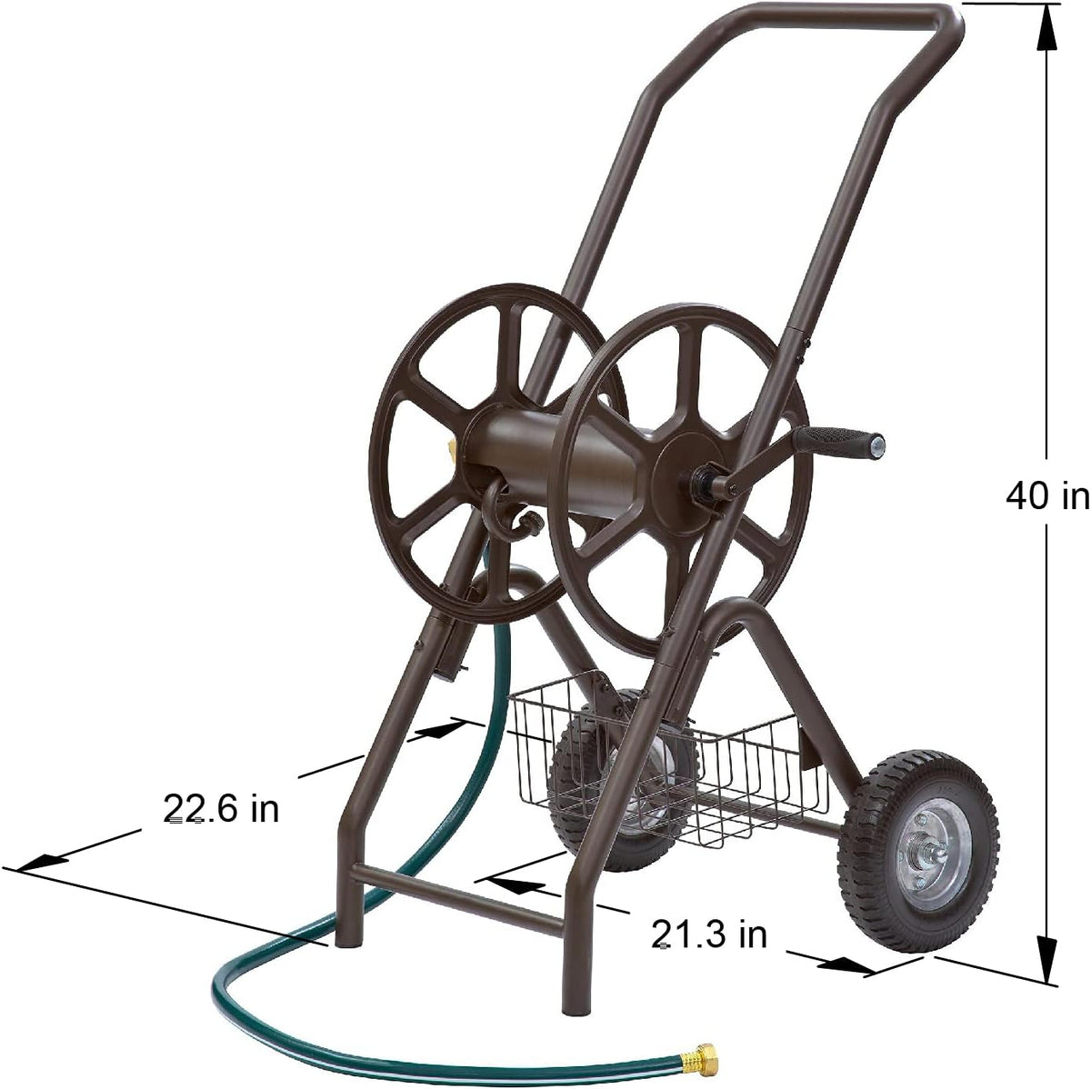 302 Two Wheel Hose Cart, Bronze