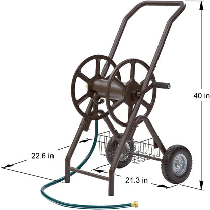 302 Two Wheel Hose Cart, Bronze