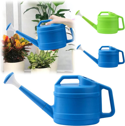 1 Gallon Watering Can for Plants, Garden Water Can with Detachable Long Spout, Easy-Pour Plastic Watering Can for Indoor Outdoor Use in Patio Lawn (Blue)