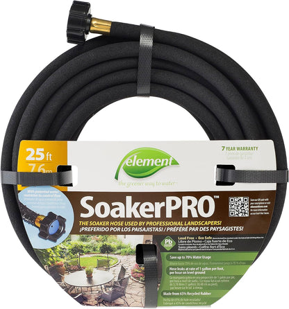 Element SoakerPRO Soaker Hose, 75' Length, 3/8" Diameter, Black