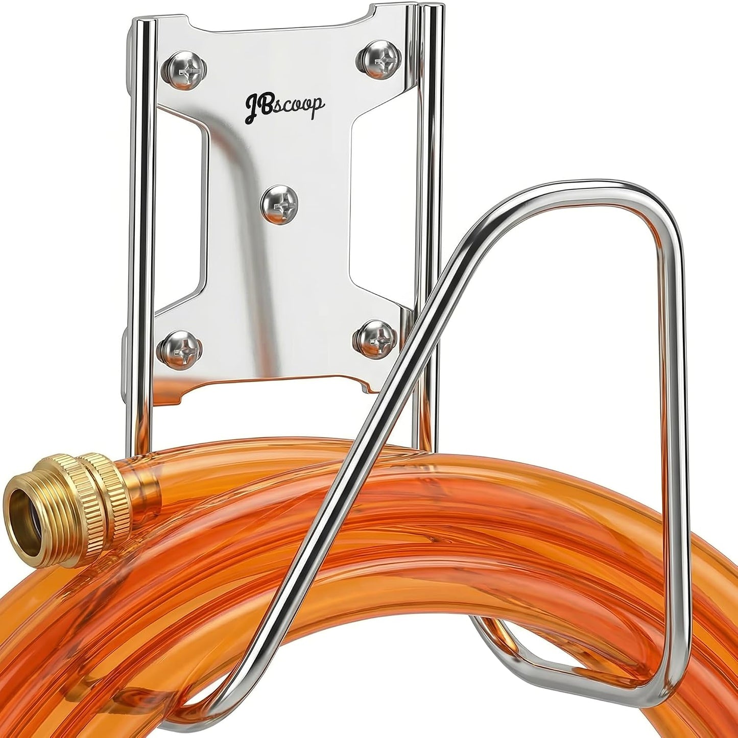 Garden Hose Holder, Stainless Steel Wall Mount for Water Hose & Extension Cords, Heavy Duty & Rust Proof