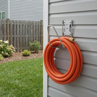 Garden Hose Holder, Stainless Steel Wall Mount for Water Hose & Extension Cords, Heavy Duty & Rust Proof
