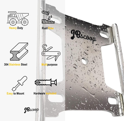 Garden Hose Holder, Stainless Steel Wall Mount for Water Hose & Extension Cords, Heavy Duty & Rust Proof
