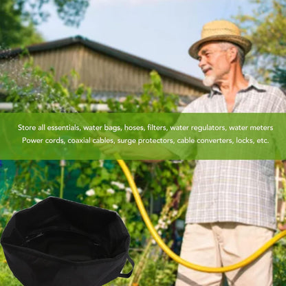 Rv Hose Storage Bag, Garden Hose Holder Storage Bag Rv Cable Storage Carry Organizer Water Hose Bag Nylon Electrical Cords Cable Storage Carry Bag （15.7 * 12.2in