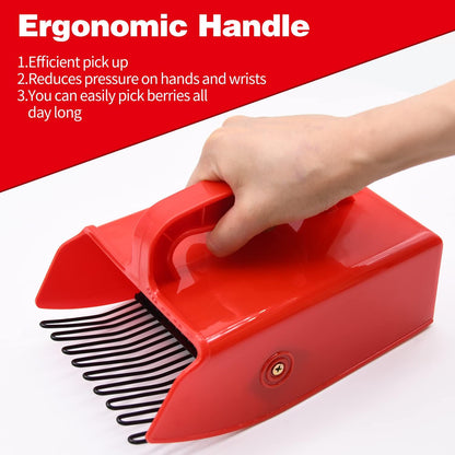 2 Pack Berry Pickers, with Metallic Comb and Ergonomic Handle