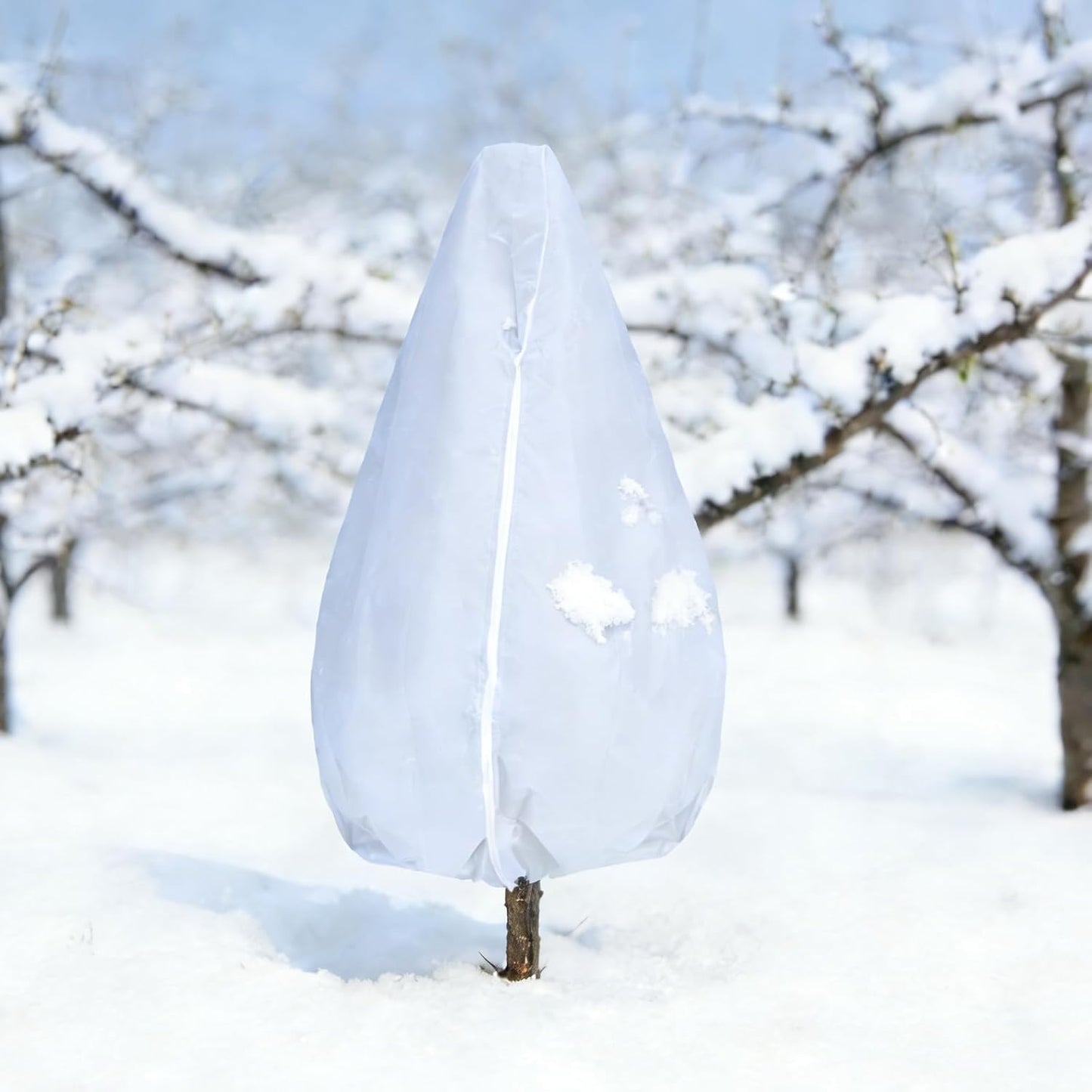 Plant Covers Freeze Protection-78"W x 95"H Extra Large Frost Blankets for Outdoor Plants, 2.4oz/yd² Heavy-Duty Christmas Tree Covers with Zipper & Drawstring – Reusable Winter Plant Freeze Cloth
