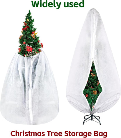 Plant Covers Freeze Protection-78"W x 95"H Extra Large Frost Blankets for Outdoor Plants, 2.4oz/yd² Heavy-Duty Christmas Tree Covers with Zipper & Drawstring – Reusable Winter Plant Freeze Cloth