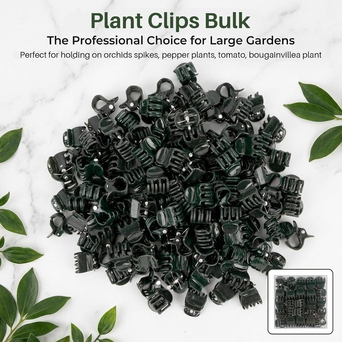 200 PCS Plant Clips - Orchid Clips for Vines, Stakes and Trellises
