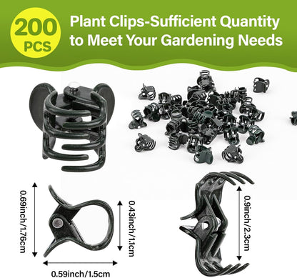 200 PCS Plant Clips - Orchid Clips for Vines, Stakes and Trellises