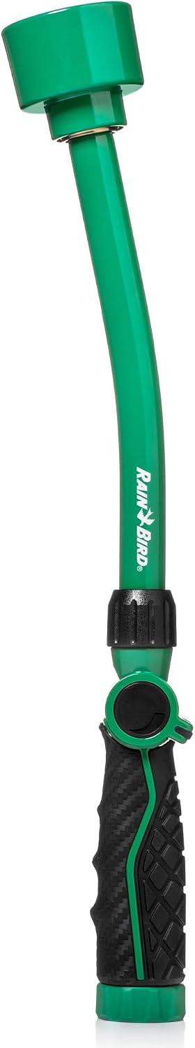 TCNZLWAND16 Watering Wand Garden Hose Nozzle, 16 Inch - Thumb Flow Control, Shower Spray Pattern, Comfort Grip, 3/4 in. GHT for Plants, Flower Beds & Outdoor Cleaning - Green and Black