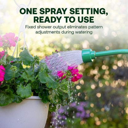 TCNZLWAND16 Watering Wand Garden Hose Nozzle, 16 Inch - Thumb Flow Control, Shower Spray Pattern, Comfort Grip, 3/4 in. GHT for Plants, Flower Beds & Outdoor Cleaning - Green and Black