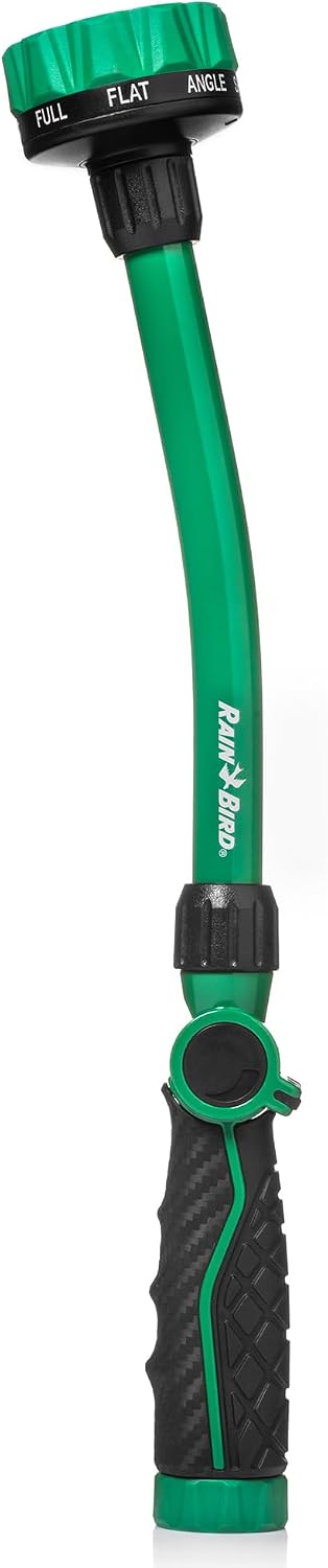 TCNZLWAND16 Watering Wand Garden Hose Nozzle, 16 Inch - Thumb Flow Control, Shower Spray Pattern, Comfort Grip, 3/4 in. GHT for Plants, Flower Beds & Outdoor Cleaning - Green and Black