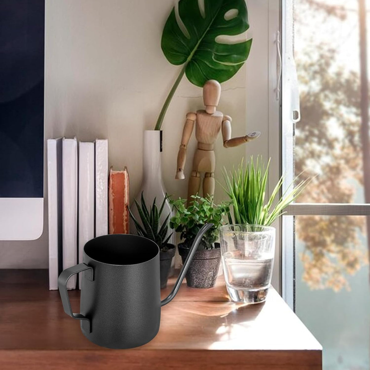 Small Watering Can for Indoor Plants - 20 oz Mini Indoor Watering Can with Long Spout Gooseneck Rust-Proof Stainless Steel Tiny Watering Kettle for Small Plants