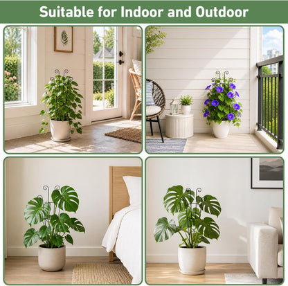 32.6in Plant Trellis for Climbing Plants Indoor Outdoor, Expandable Large Metal Garden Trellis for Potted Plants, Heavy-Duty Tall Pothos Plant Climber Support for Ivy Pothos Hoya Monstera, 2P