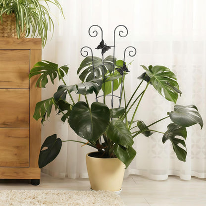 32.6in Plant Trellis for Climbing Plants Indoor Outdoor, Expandable Large Metal Garden Trellis for Potted Plants, Heavy-Duty Tall Pothos Plant Climber Support for Ivy Pothos Hoya Monstera, 2P