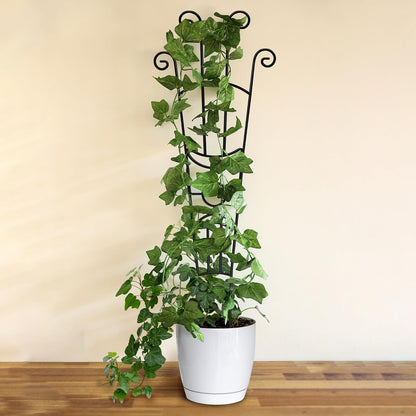 32.6in Plant Trellis for Climbing Plants Indoor Outdoor, Expandable Large Metal Garden Trellis for Potted Plants, Heavy-Duty Tall Pothos Plant Climber Support for Ivy Pothos Hoya Monstera, 2P
