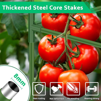 3 Pack Square Tomato Cages, 50in Plant Stakes Support Cages Trellis