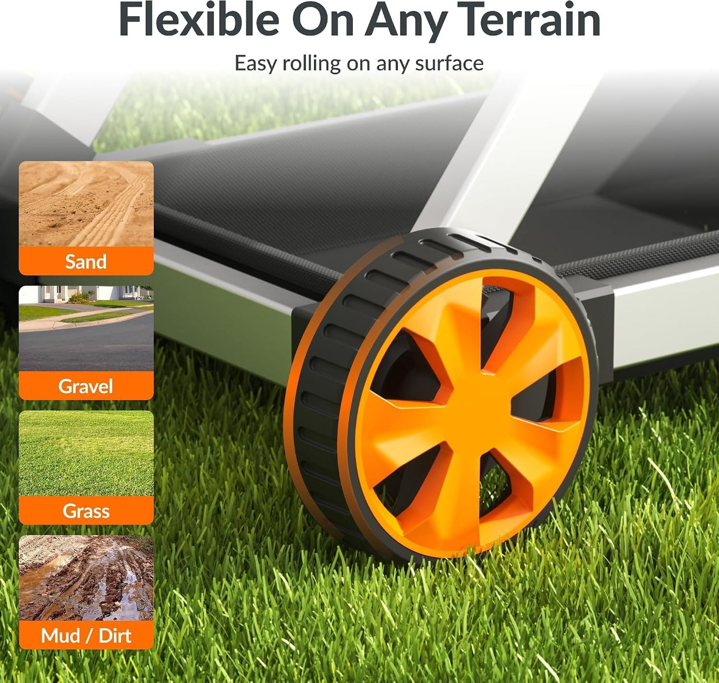 Garden Hose Reel Cart,125FT 5/8" Hose Capacity with Storage Basket