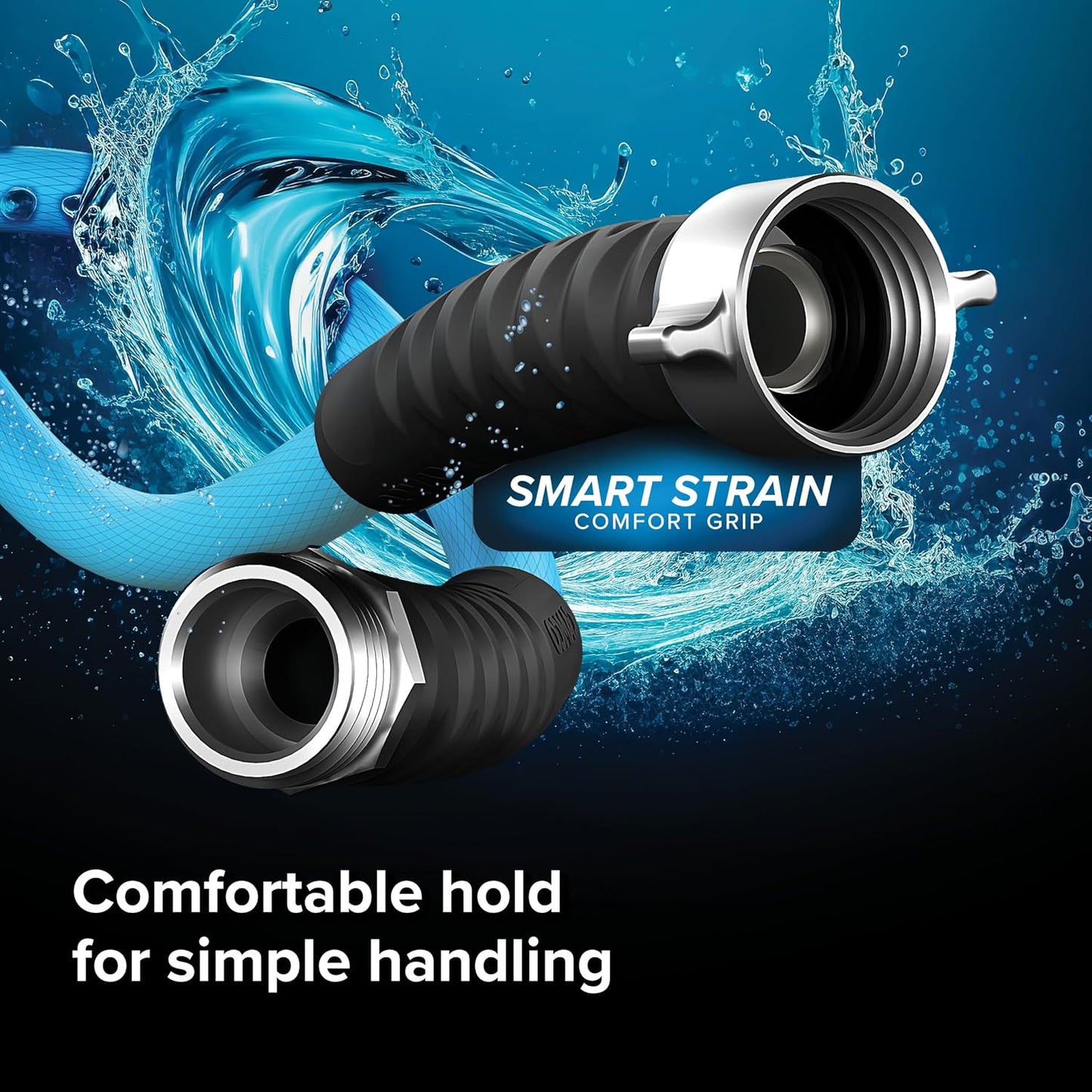 EVOFlex 4-Ft RV Drinking Water Hose - Features Extra Flexible Design w/Stainless Steel Strain Relief Ends - Lead-Free, BPA-Free and Phthalate-Free - 5/8” ID (22590)