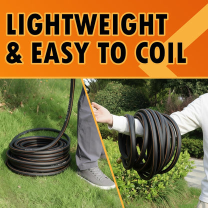 5/8 in. × 5 ft. High Flow Heavy Duty Garden Hose Flexible Hybrid Rubber Water Hose, No Memory Durable Premium Water Hose Leader Hose for Watering, Irrigation, Water Transfer Pump
