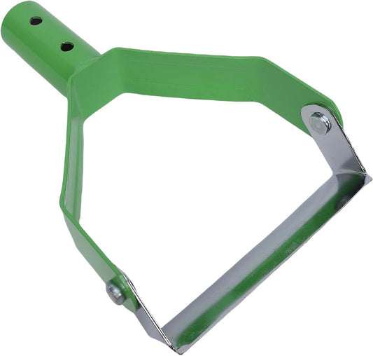 Stirrup Hoe, Mini Hollow Trapezoidal Head Carbon Steel Hand Forged, with Heat Treated for Weeding Loosening Soil Digging Planting in Gardens Lawns Greenhouses (Green)