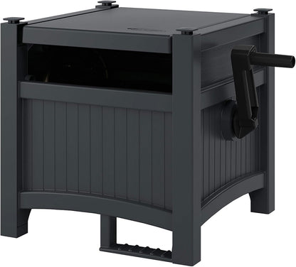100 ft Garden Hose Reel Hideaway, Cyberspace Grey