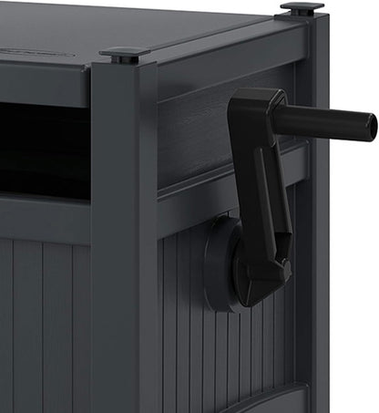 100 ft Garden Hose Reel Hideaway, Cyberspace Grey