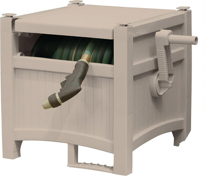 100 ft Garden Hose Reel Hideaway, Cyberspace Grey