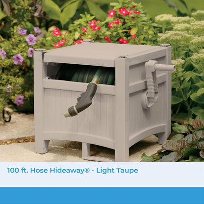 100 ft Garden Hose Reel Hideaway, Cyberspace Grey