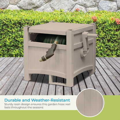 100 ft Garden Hose Reel Hideaway, Cyberspace Grey