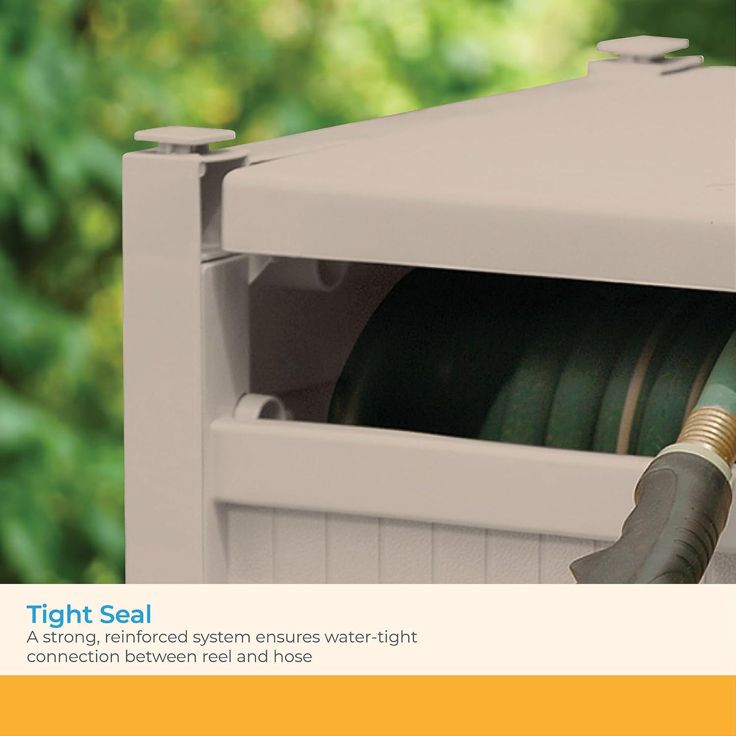 100 ft Garden Hose Reel Hideaway, Cyberspace Grey