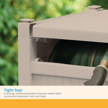 100 ft Garden Hose Reel Hideaway, Cyberspace Grey