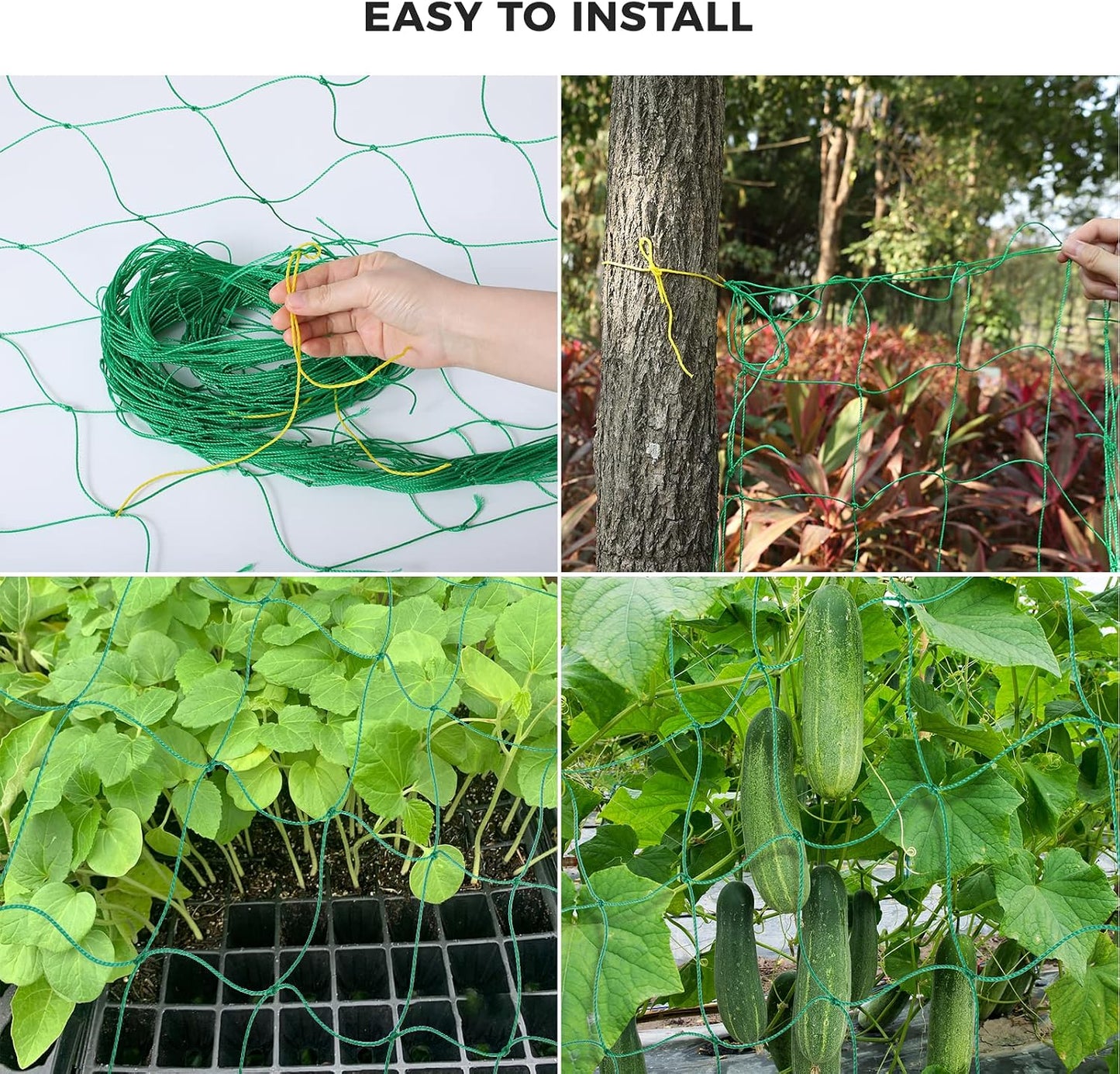 Trellis Netting for Climbing Plants, 2 Pack 5.9 ft x 16.4 ft Heavy Duty Garden Trellis Netting for Cucumber, Vine, Tomato, Plants Trellis Net for Climbing Vine Plants Fruits & Vegetables