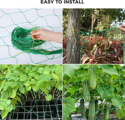Trellis Netting for Climbing Plants, 2 Pack 5.9 ft x 16.4 ft Heavy Duty Garden Trellis Netting for Cucumber, Vine, Tomato, Plants Trellis Net for Climbing Vine Plants Fruits & Vegetables