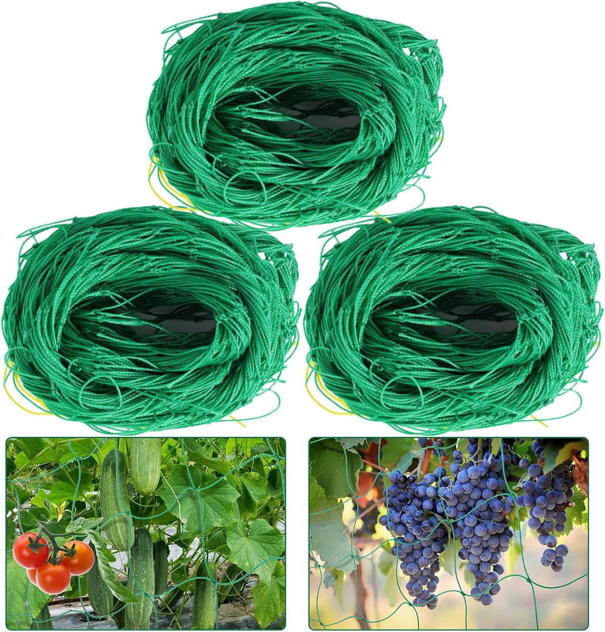 Trellis Netting for Climbing Plants, 2 Pack 5.9 ft x 16.4 ft Heavy Duty Garden Trellis Netting for Cucumber, Vine, Tomato, Plants Trellis Net for Climbing Vine Plants Fruits & Vegetables