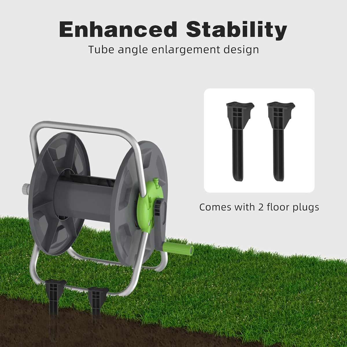 Water Hose Reel,Holds 65-100 Ft of 5/8 Inch