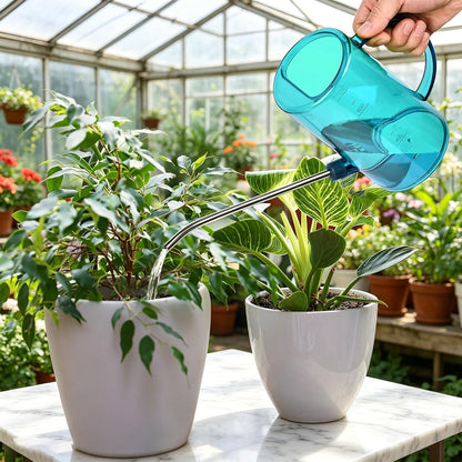 Plastic Watering Can - with Long Spout - 1/4 Gallon - 34 Oz - White
