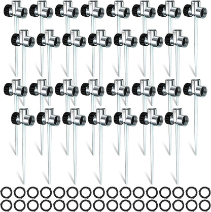 30 Pack 1/2 in Zinc Sprinkler Spike Base for Lawn Garden Yard