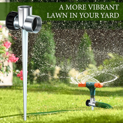 30 Pack 1/2 in Zinc Sprinkler Spike Base for Lawn Garden Yard