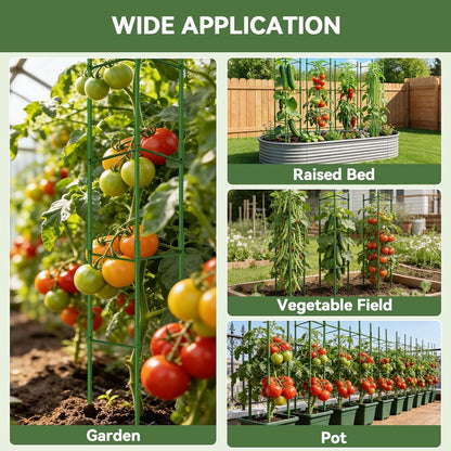 8 Pack Tomato Cages for Garden, Up to 48in (4FT) Trellis