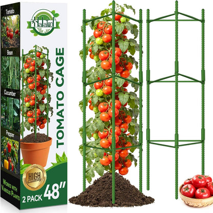 8 Pack Tomato Cages for Garden, Up to 48in (4FT) Trellis