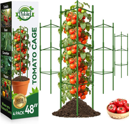 8 Pack Tomato Cages for Garden, Up to 48in (4FT) Trellis