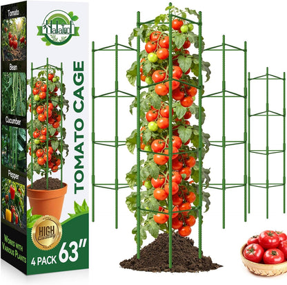 8 Pack Tomato Cages for Garden, Up to 48in (4FT) Trellis