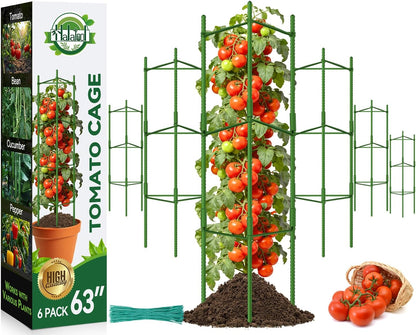 8 Pack Tomato Cages for Garden, Up to 48in (4FT) Trellis