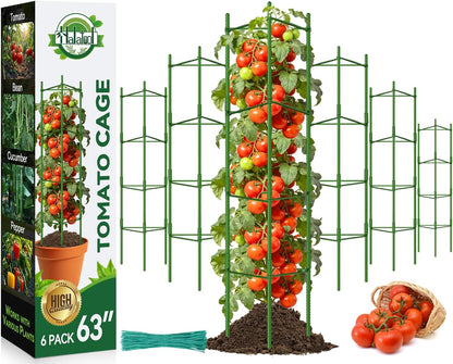8 Pack Tomato Cages for Garden, Up to 48in (4FT) Trellis