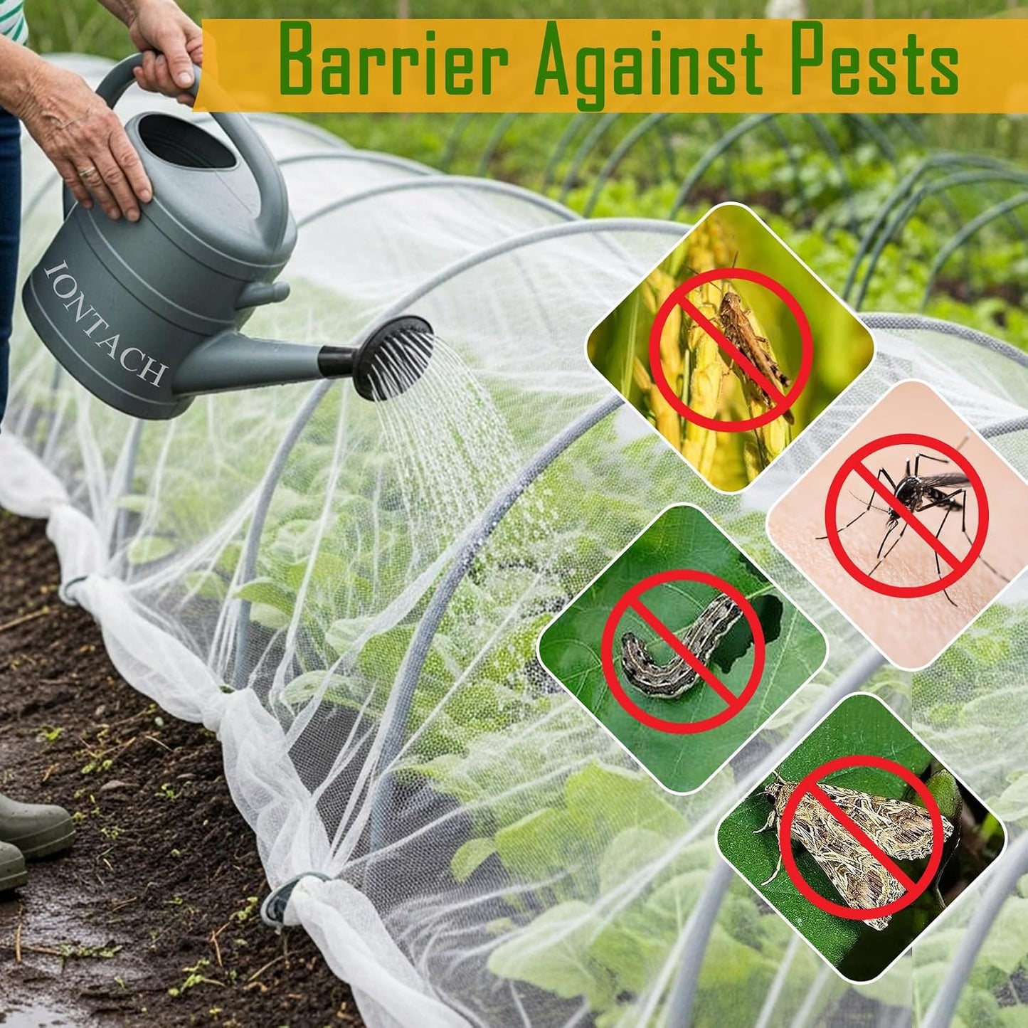 10 X 20 Ft Mosquito Netting for Garden Patio, Black