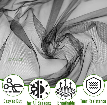 10 X 20 Ft Mosquito Netting for Garden Patio, Black