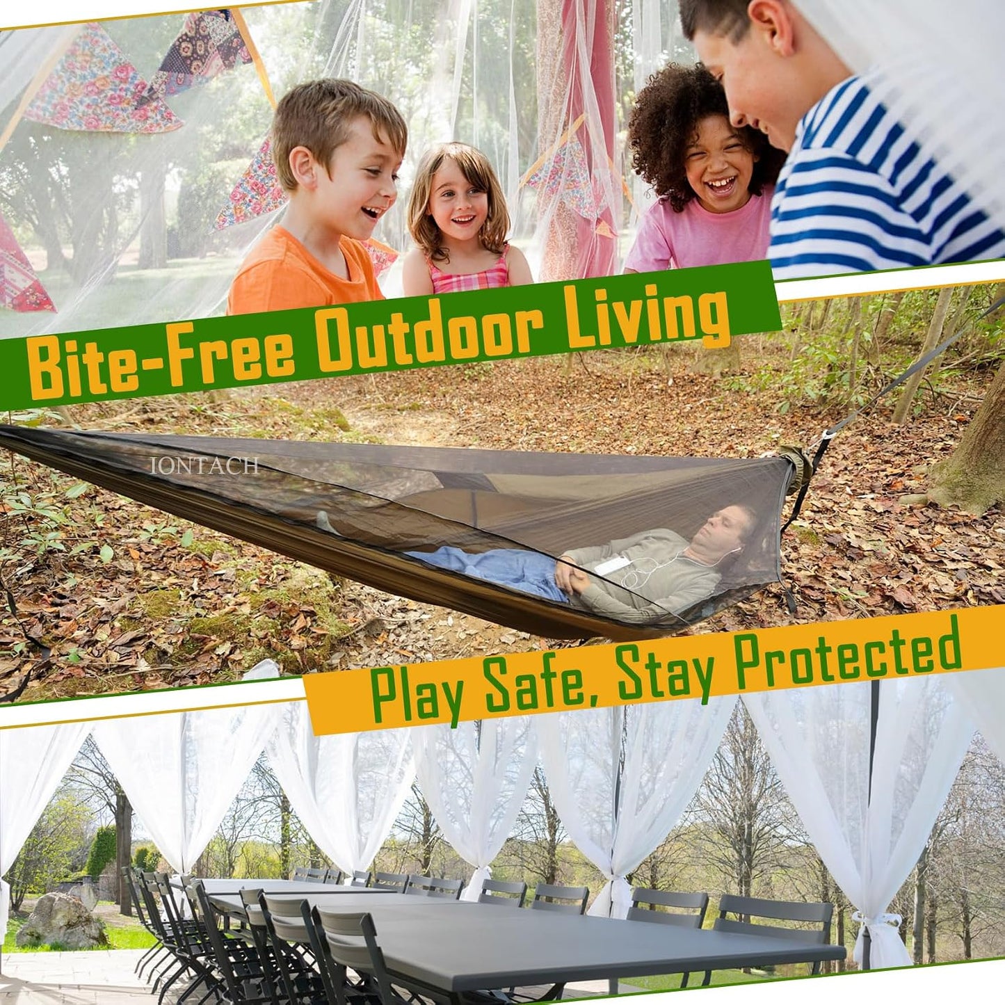10 X 20 Ft Mosquito Netting for Garden Patio, Black